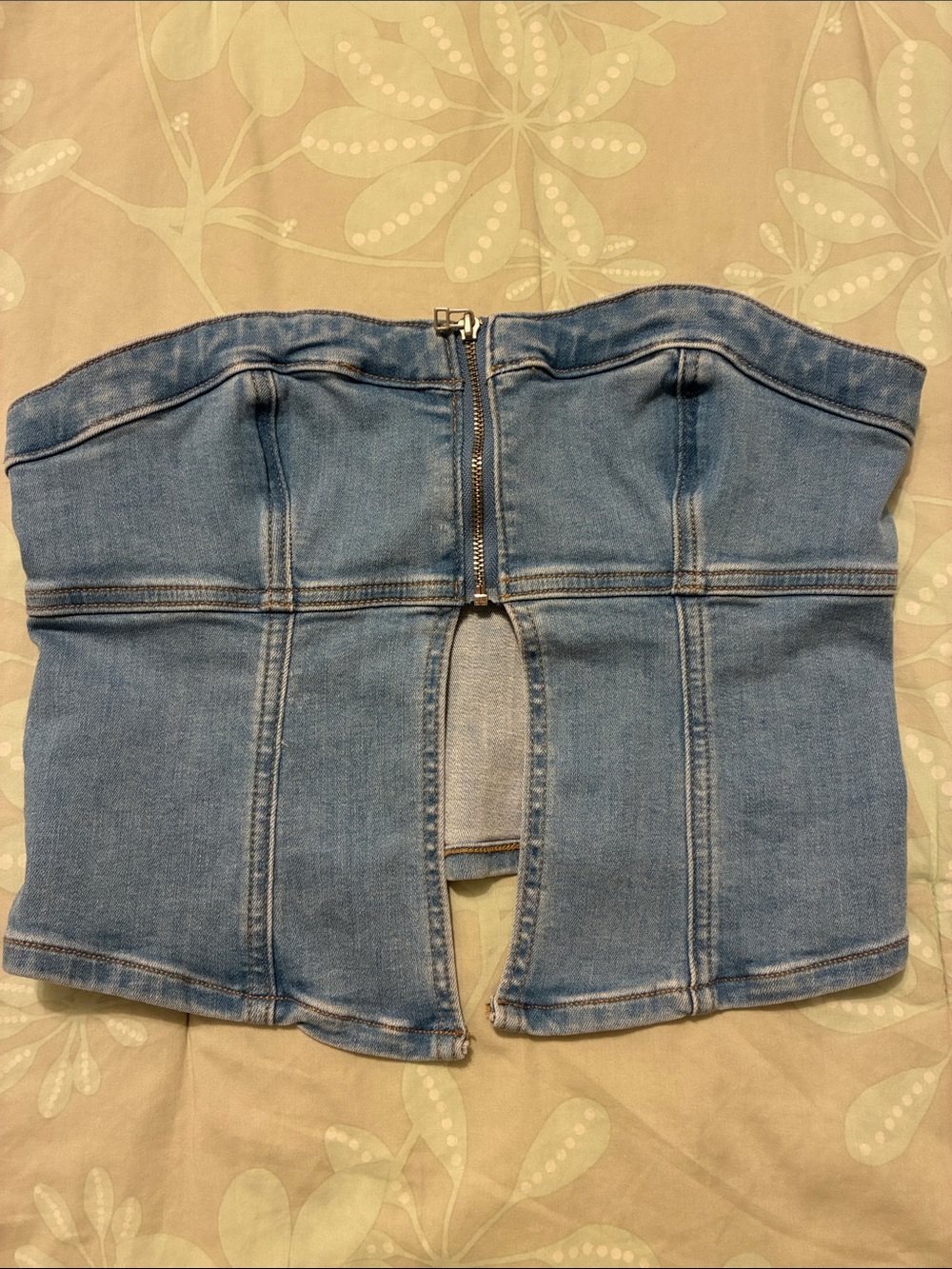 American Eagle strapless denim top